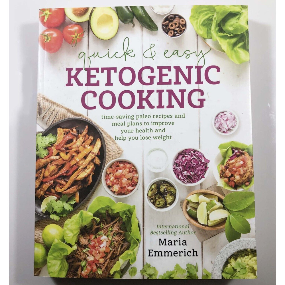 Quick & Easy Ketogenic Cooking by Maria Emmerich, Paperback, Like New -QEK-10